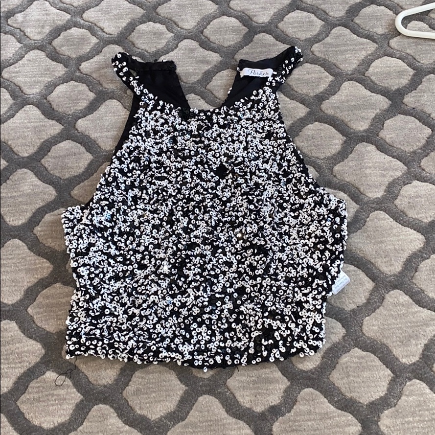 Sequin Parker Crop Top